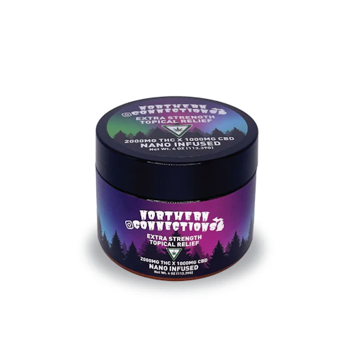Northern Connections - 2000mgTHC:1000mgCBD Topical Relief Extra Strength 2:1