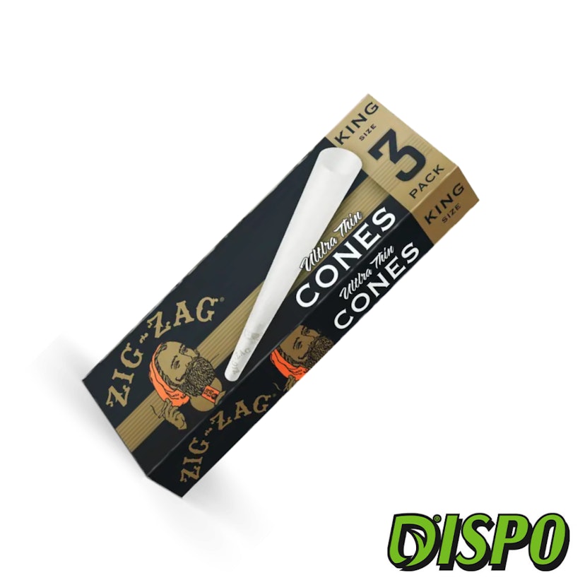 Zig Zag Ultra Thin Cones King Size 3pk