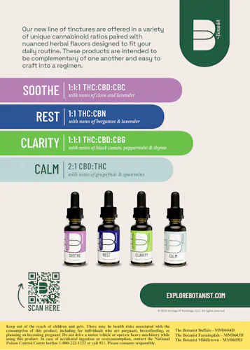 Soothe 1:1:1 (THC:CBD:CBC) Tincture 30mL-2