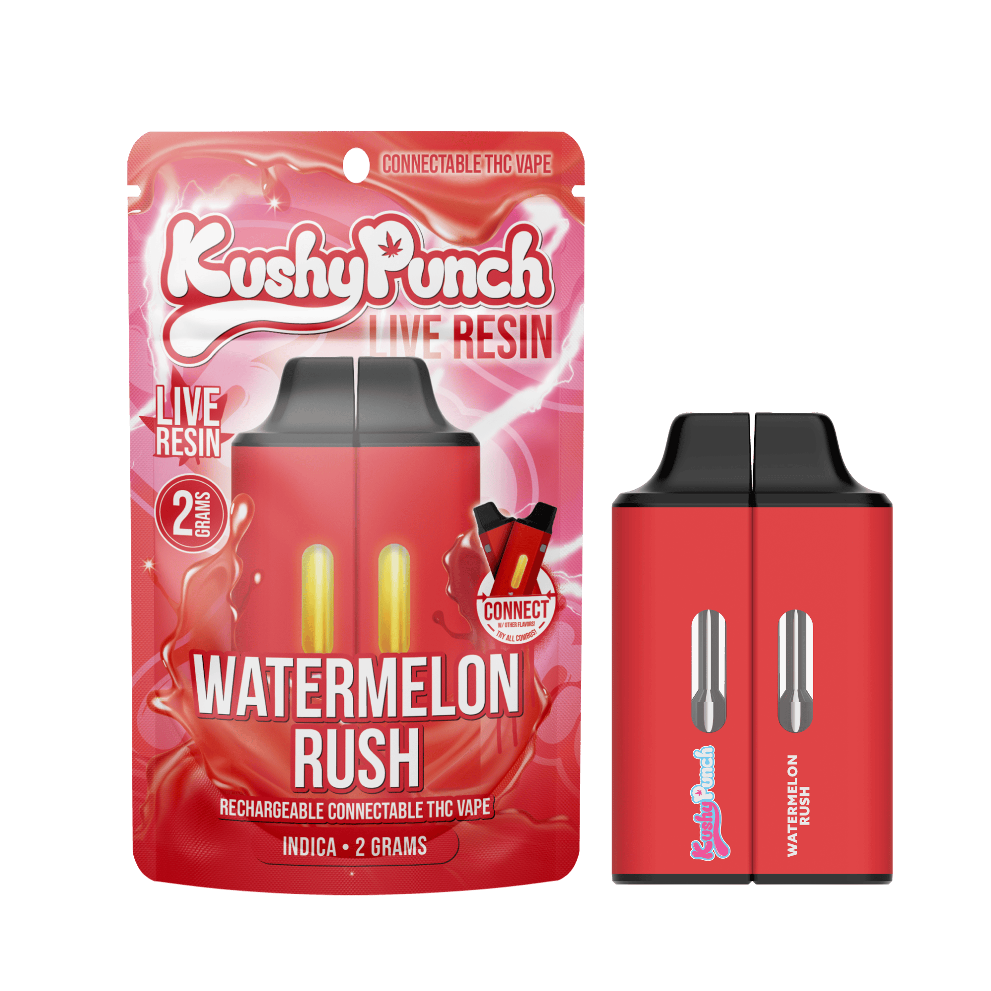 Kushy Punch Live Resin Disposable Click Watermelon Rush