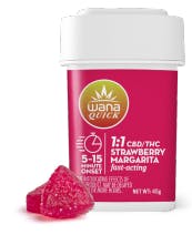 Quick Strawberry Margarita 1:1 CBD/THC Chews [10 Pack] | 100mg-1