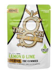 The 8th THE 8TH BY WHITE BOY RICK | LEMON & LIME - LIVE RESIN GUMMIES | FAST ACTING | 200MG — EDIBLES