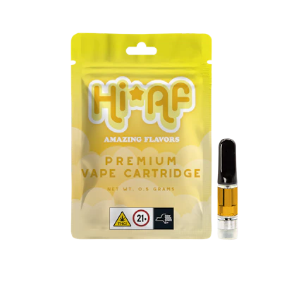 HI*AF - 1g Cart - Lemon Cake - CARTRIDGES by HI*AF at King of Budz