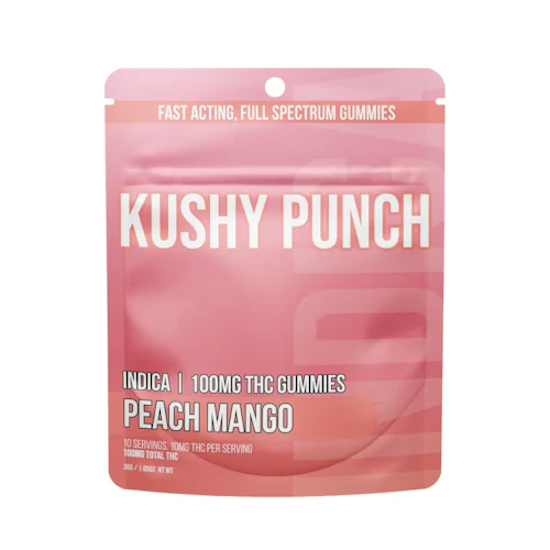 Kushy Punch - 100mg Gummies - Peach Mango