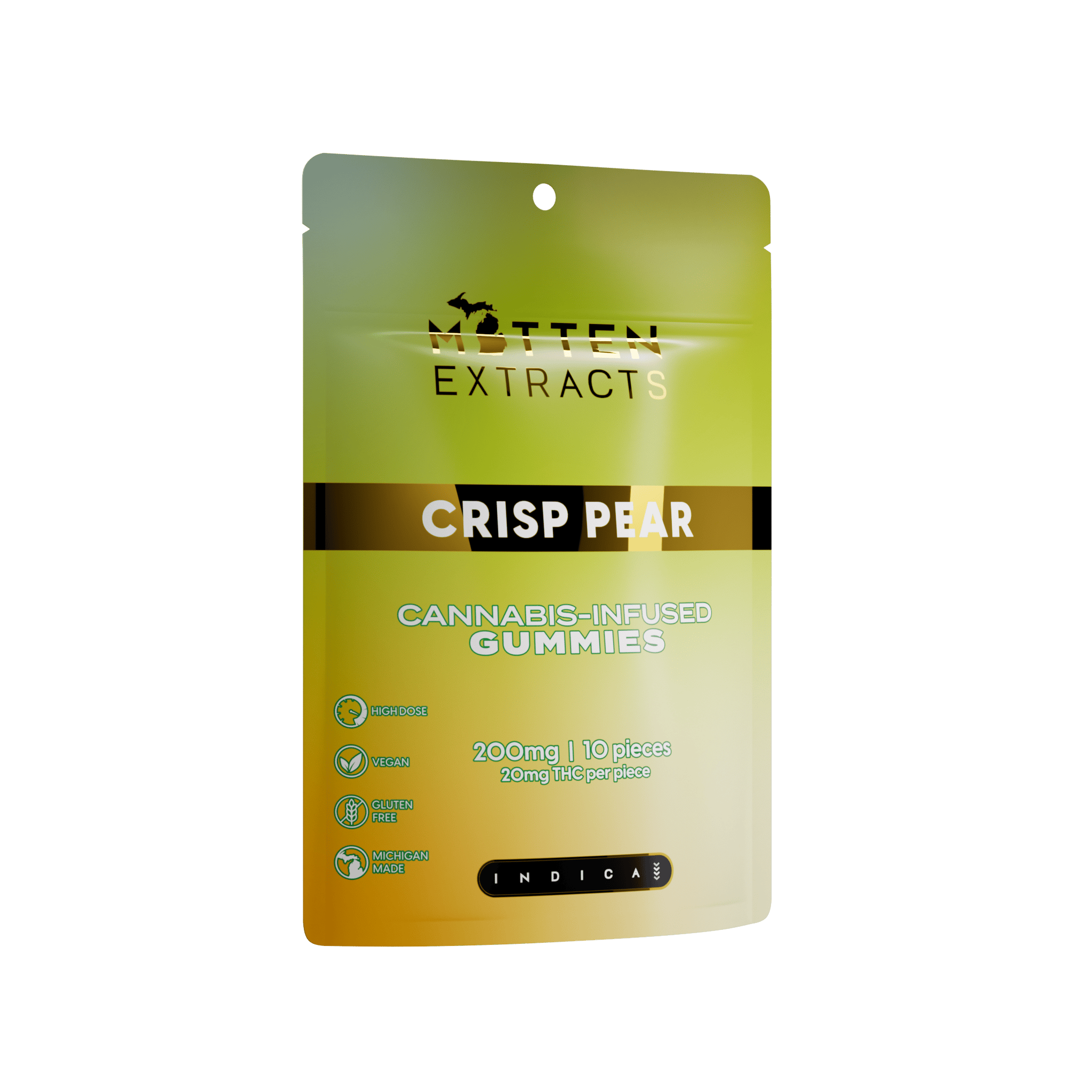 Mitten Extracts Crisp Pear Gummies 200mg (10 Pack) — EDIBLES