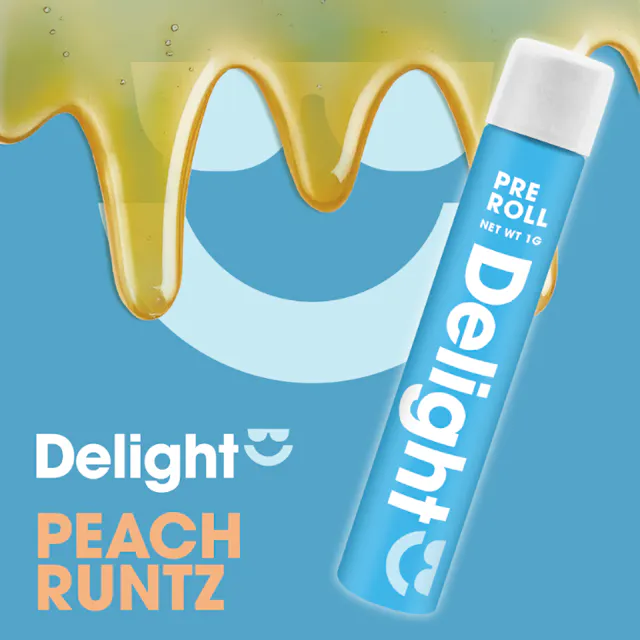 Delight Infused Pre-Roll Peach Runtz 1g (hybrid)