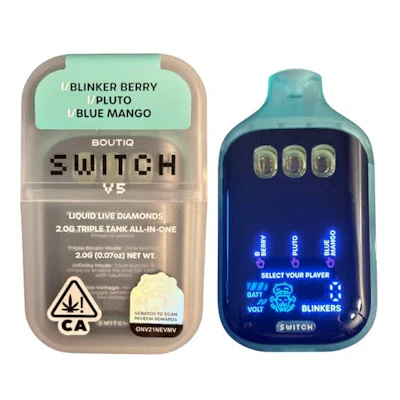 Boutiq - 2g Liquid Live Diamonds Disposable - Blinker Berry x Pluto x Blue Mango - DISPOSABLES by Boutiq at King of Budz