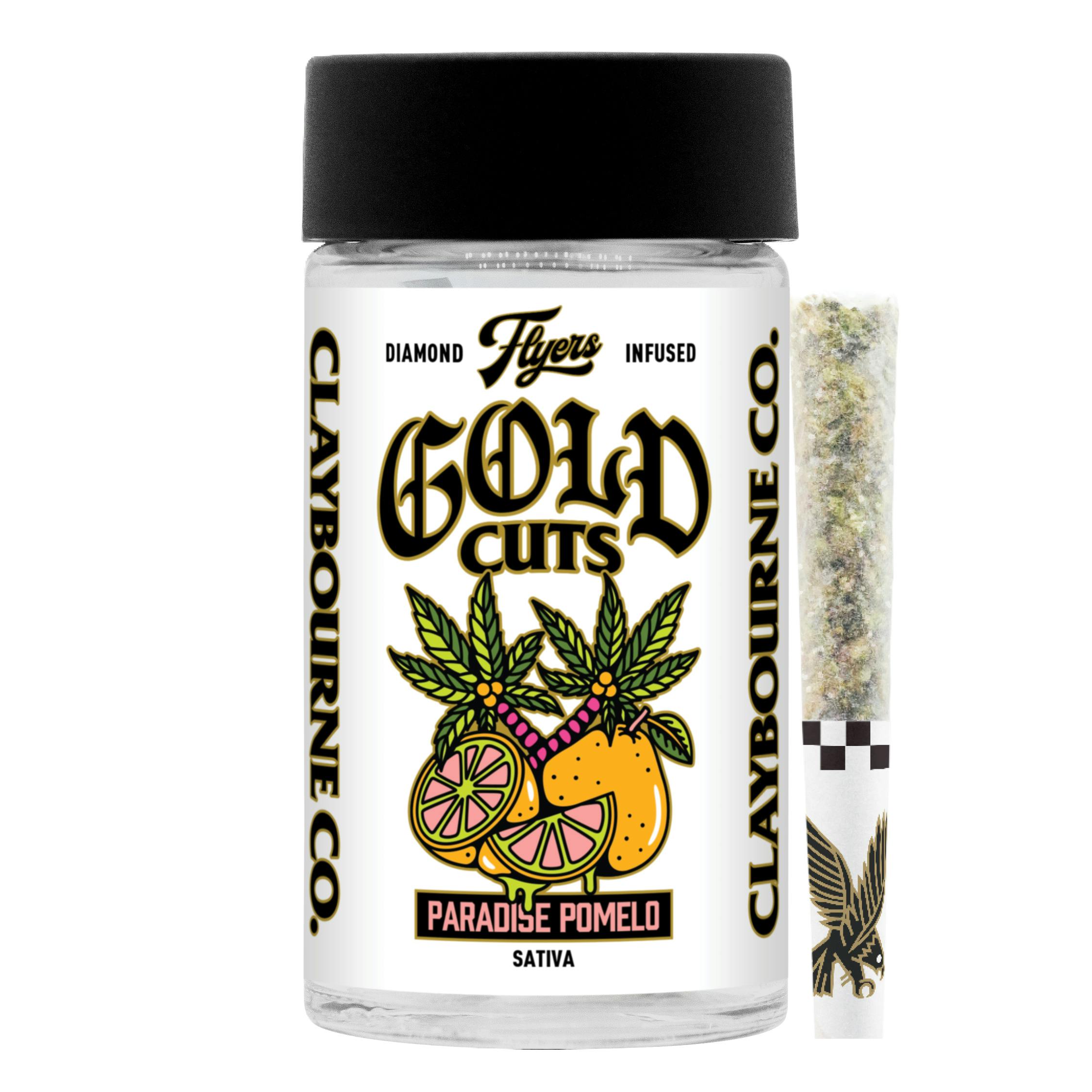 Claybourne Co. Flyers Diamond - Infused Pre-roll - - 5ct - Indoor  Paradise Pomelo