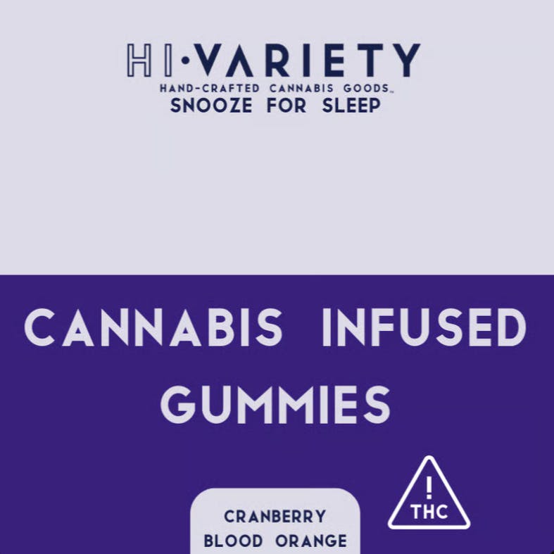 Snooze Ratioed Cranberry Blood Orange Chewable Gels 400mg (10-Pack | 40mg Each)