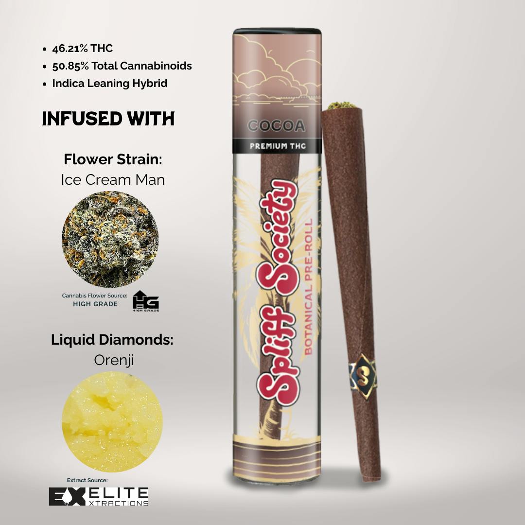 Product: Spliff Society | Cocoa | Live Resin Infused Pre-roll Hybrid