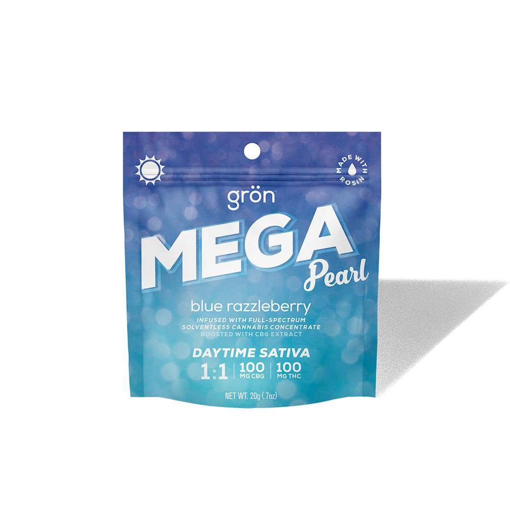 Product Gron | Blue Razzleberry | 100mg 1:1 THC/CBG Mega Pearl