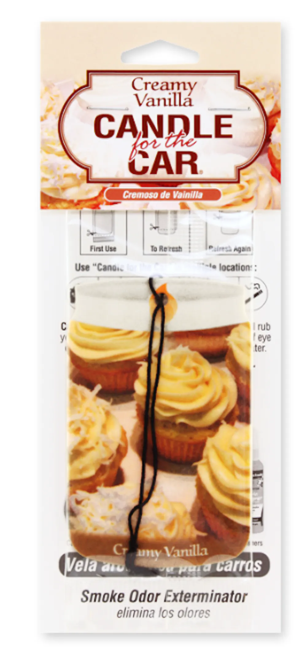 Product Smoke Odor Exterminator Candle for the Car CREAMY VANILLA