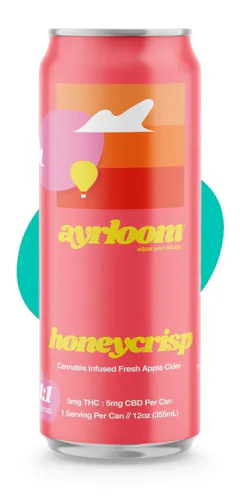 Ayrloom Honeycrisp Cider 1:1 (THC:CBD) Fast Acting Beverage 5mg Single-2