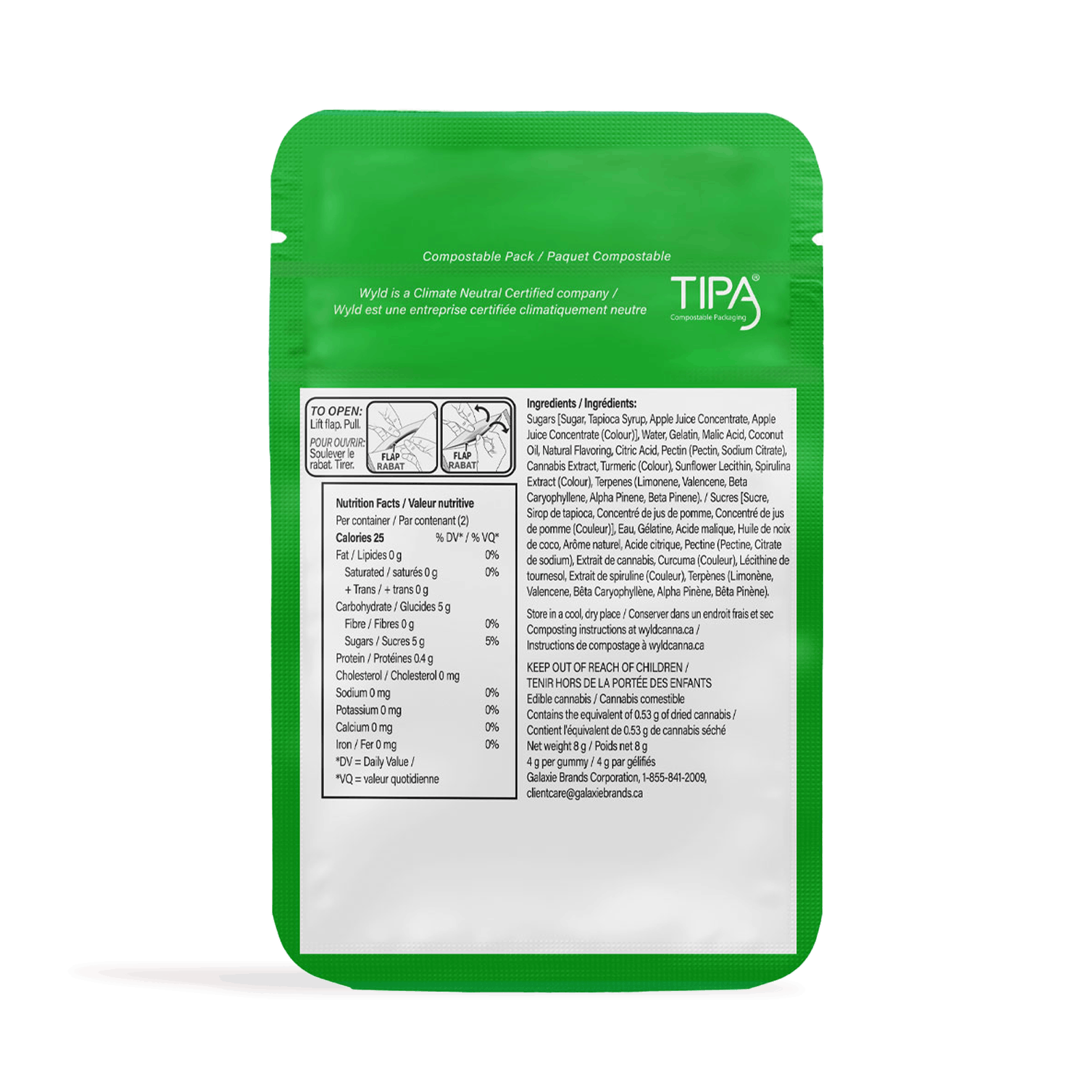Wyld - real fruit sour apple gummies | 2-pack-2