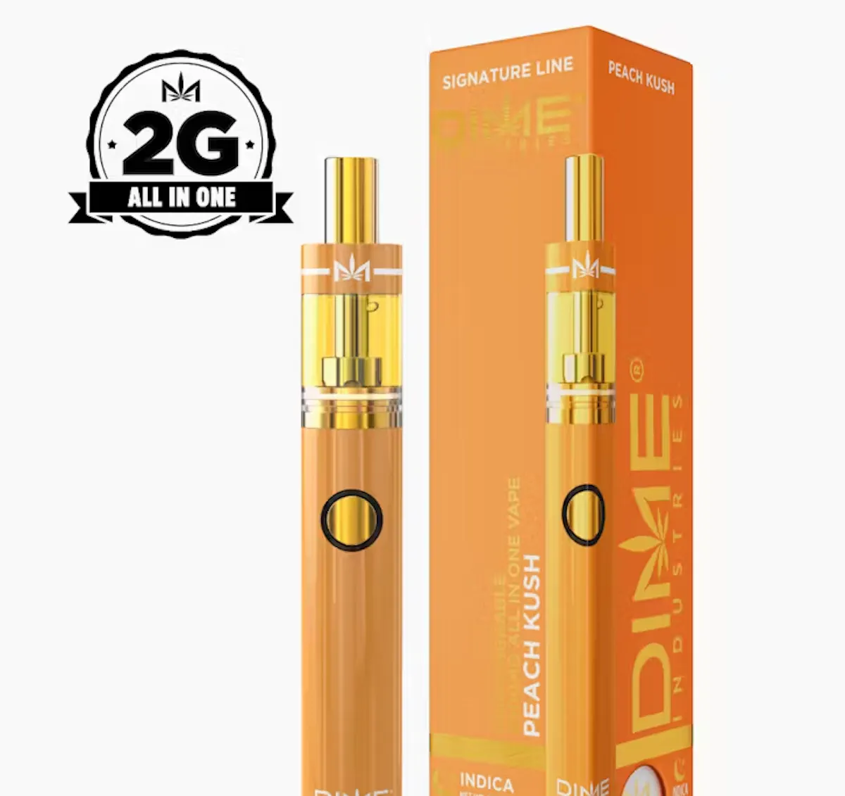Dime Peach Kush Disposable 2g Vaporizers