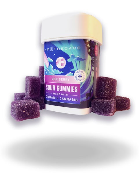 Product: Apothecare | Certified Organic Zenberry 2:2:1 CBD:THC:CBN Bespoke Gummies | 200mg:200mg:100mg