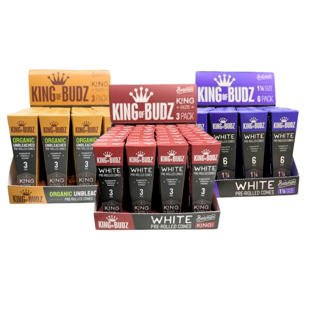 King Of Budz - 6pk Cones - 1 1/4 Size Unbleached