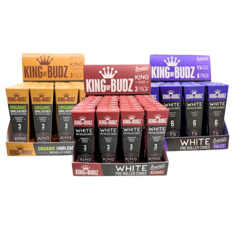 King Of Budz - 6pk Cones - 1 1/4 Size Unbleached