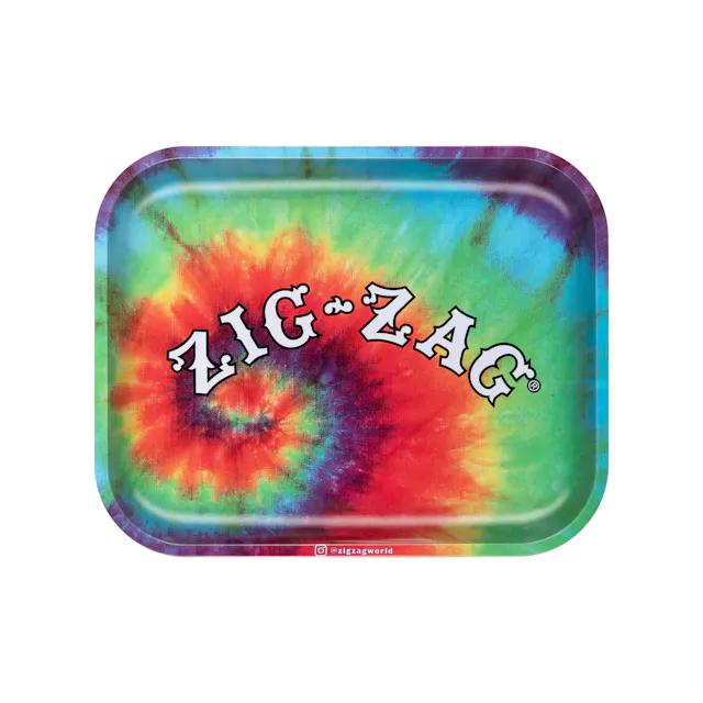 Zig-Zag Rolling Tray Zig Zag Tie Dye 10.75" x 6.5" (hybrid, papers rolling supplies)