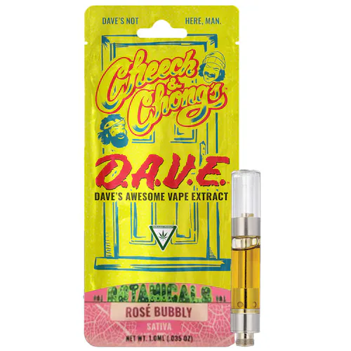 Cheech & Chongs D.A.V.E. Rose Bubbly Vape Cartridge Rec-1