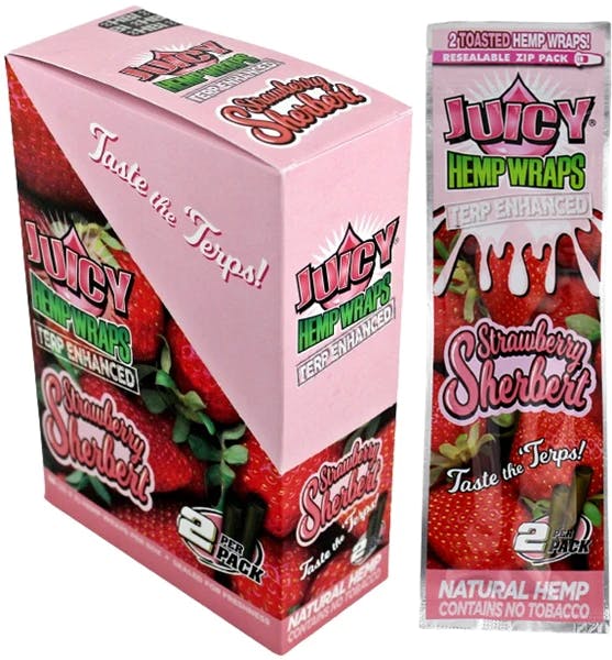 Juicy | Hemp Wraps | Strawberry Sherbert  | 2PK