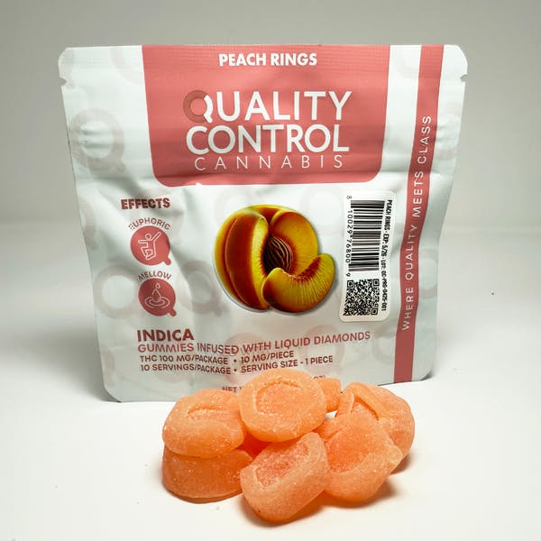 Product Quality Control - Peach Rings Gummy - 100mg Diamond Infused