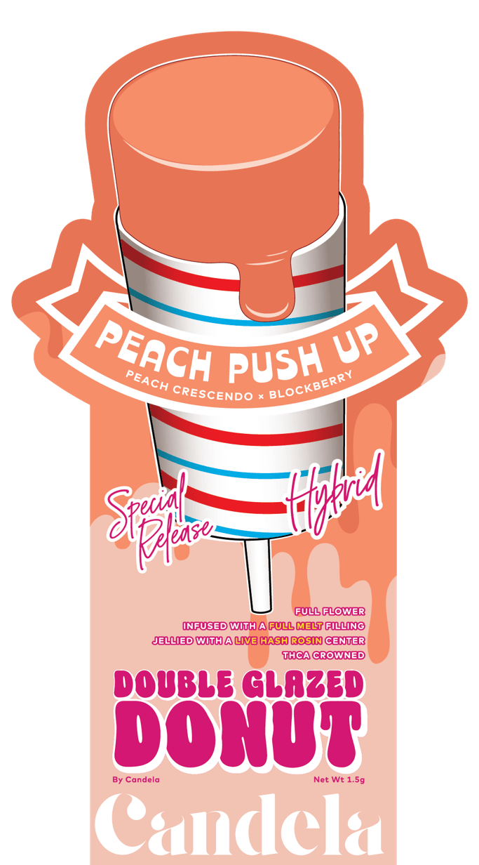 Candela - 1.5g Double Glazed Donut - Peach Push Pop