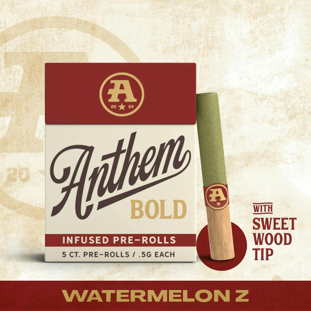 Bold Wood Tip Infused Watermelon Z Pre-Roll pack (0.5g ea | 5-pack)-1