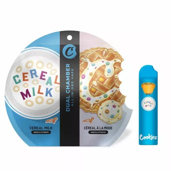 COOKIES - 3-IN-1 - DISPOSABLE DISTILLATE - 1G - CEREAL A LA MODE / CEREAL  MILK - INDICA HYBRID