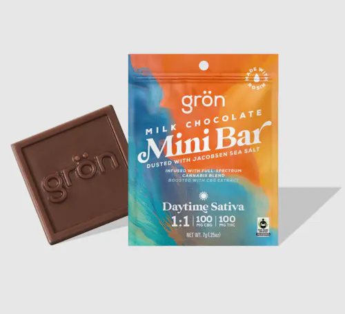 1:1 Milk Chocolate Mini Bar – Daytime Sativa – CBG/THC-2