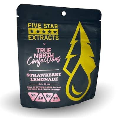 Product: True North Confections x Five Star Extracts | Vegan Strawberry Lemonade Cured Badder Gummies 4pc | 200mg