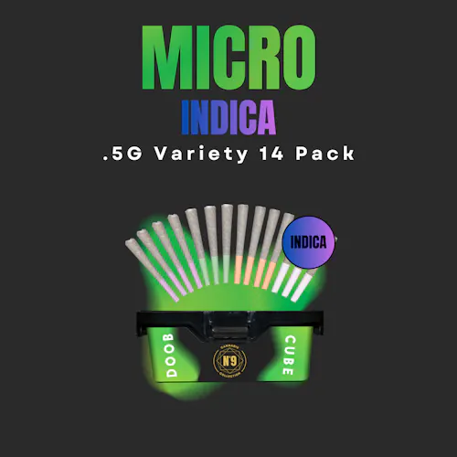 Doob Cube Micro | Indica | 14 Variety Pack – 0.5g Pre-Rolls | 4 Different Strains-active