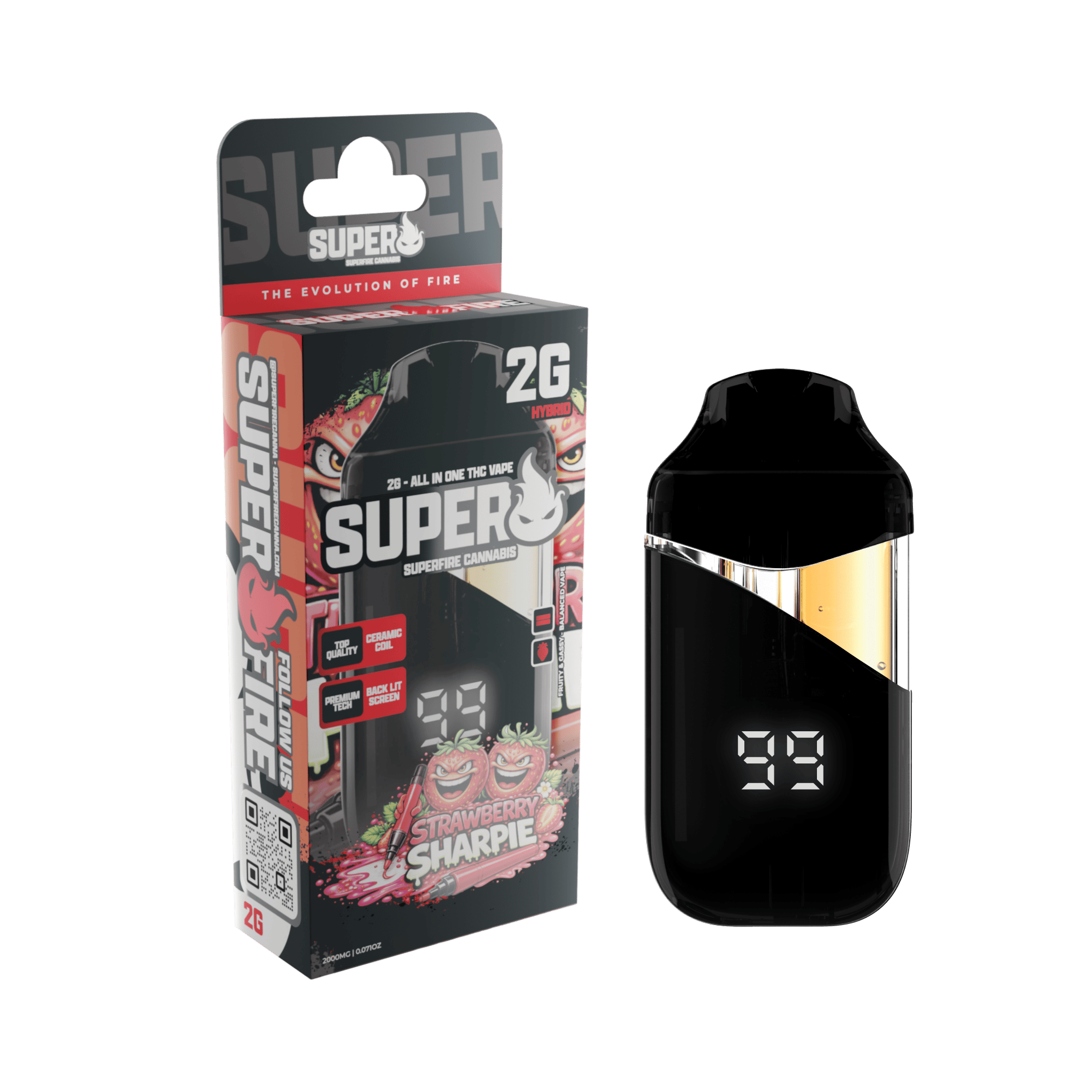 Superfire - 2g Disposable - Strawberry Sharpie (H)