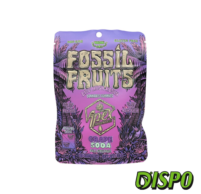 Fossil Fruits - Grape Soda 200mg Live Rosin Gummies
