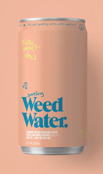 Infused Water | Yuzu Peach Deez | 5mg | Single Can | Weed Water