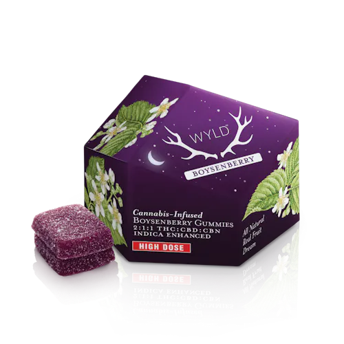 200mg | Boysenberry 2:1:1 CBD:CBN + Indica Enhanced Gummies-active