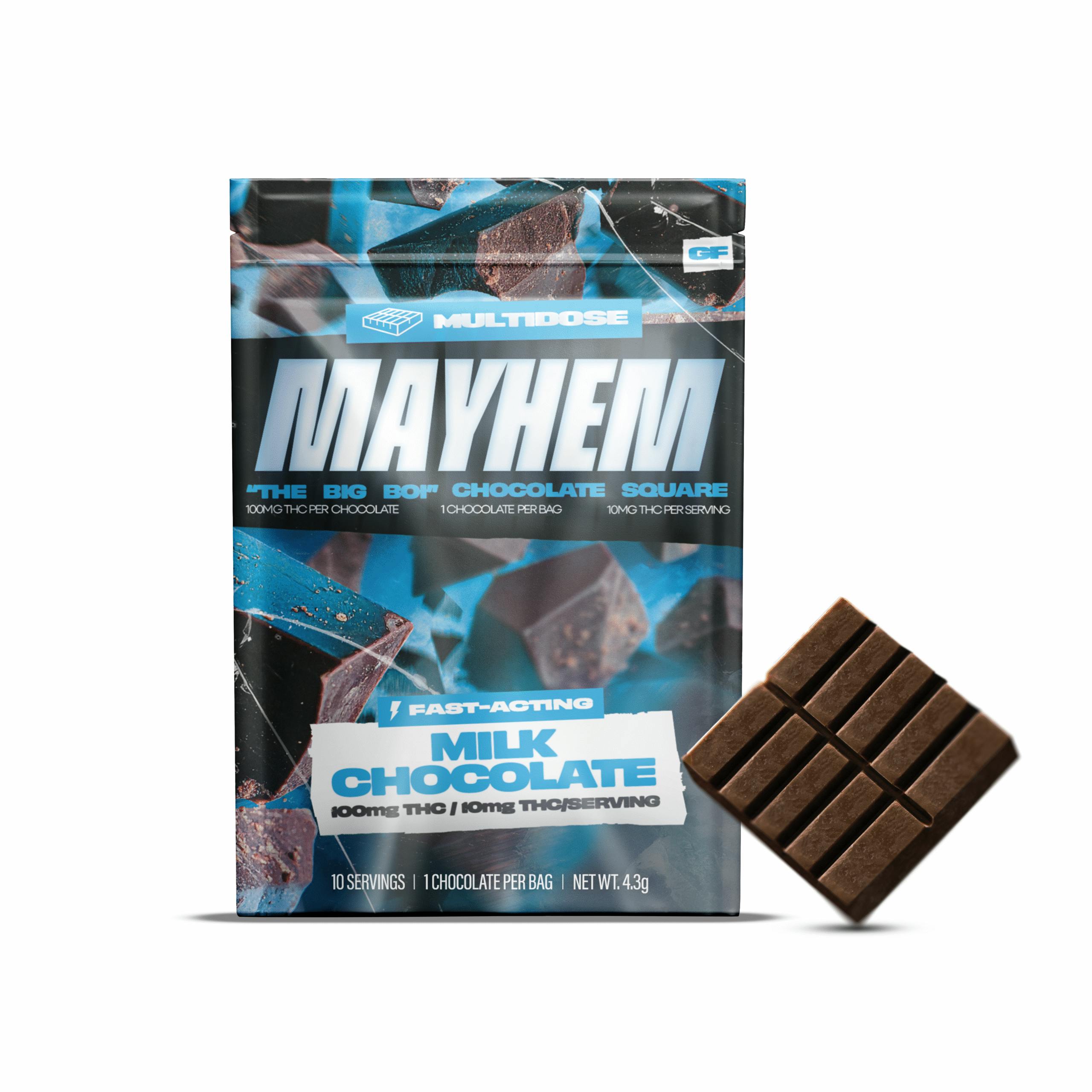Edibles | Mayhem | Multidose Chocolate | Milk | 100mg