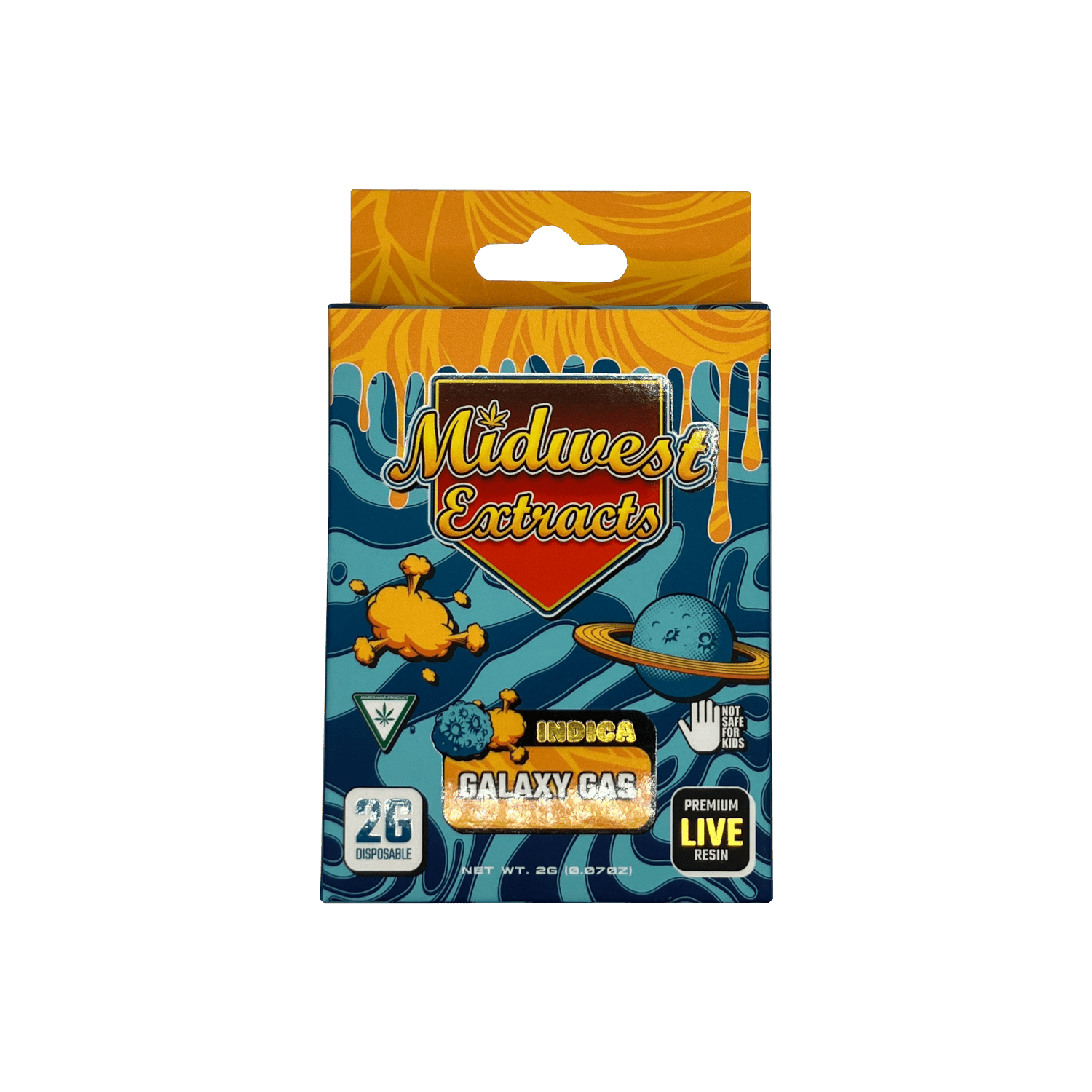 Product: Midwest Extracts | Live Resin Disposable - 2g - Galaxy Gas