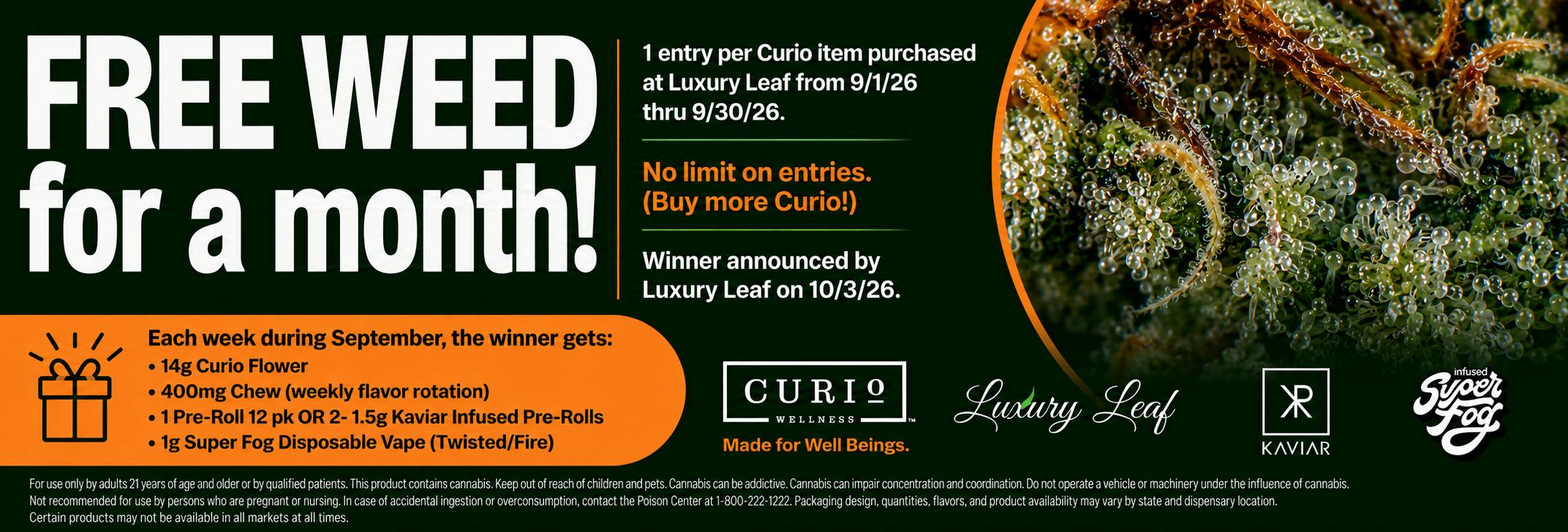 Luxury Leaf Curio Wellness Free Weed