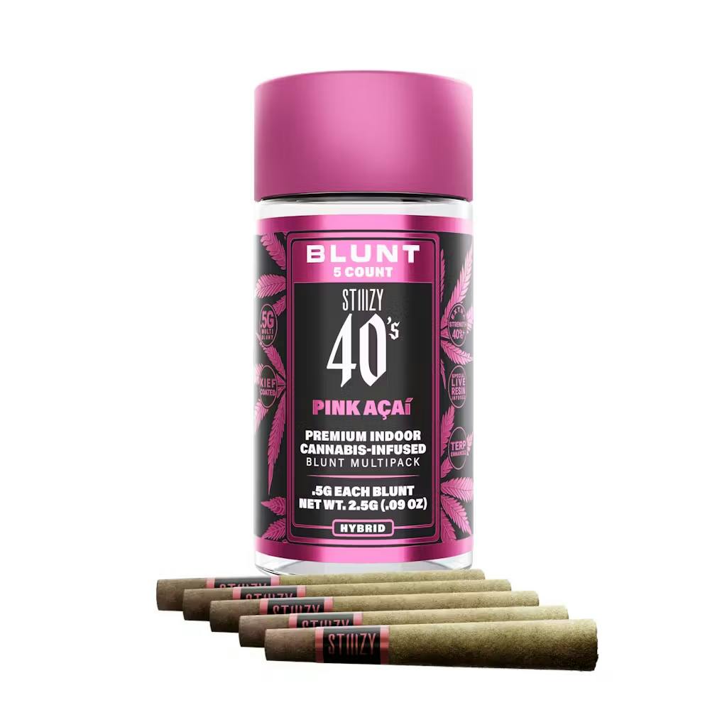 Stiiizy - 5-Pack .5g Live Resin Infused Blunts - Pink Acai