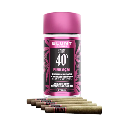 Stiiizy - 5-Pack .5g Live Resin Infused Blunts - Pink Acai