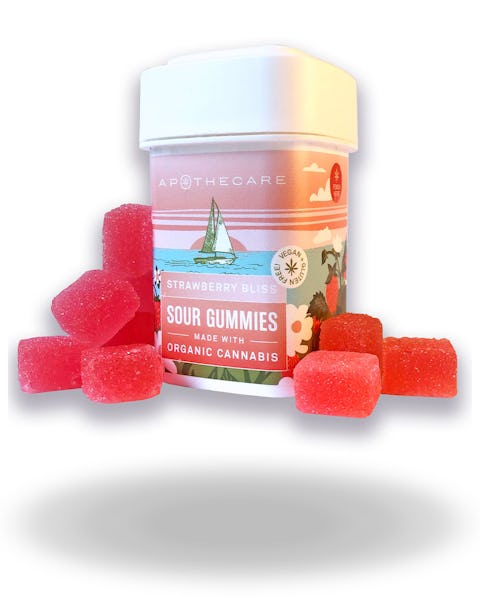 Product: Apothecare | Certified Organic Strawberry Bliss 1:2 THC:CBD Bespoke Gummies | 200mg:400mg