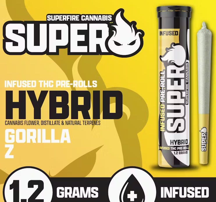 Gorilla Z Infused Pre roll | Hybrid | Super Fire-0