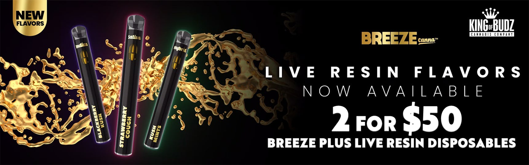 Breeze 1g Live Resin Disposables - 2/$50