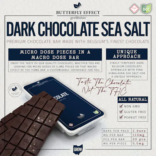 Butterfly Effect | Dark Chocolate Bar w/ Sea Salt | 220mg-active