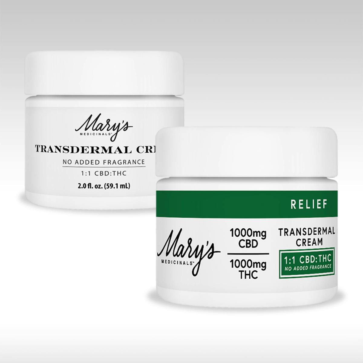 Product: Mary's Medicinals | Transdermal Cream - Unscented - 2oz, 1:1, 1000mg