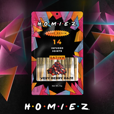 Homiez - 14-Pack 1g Infused Prerolls - Very Berry Haze