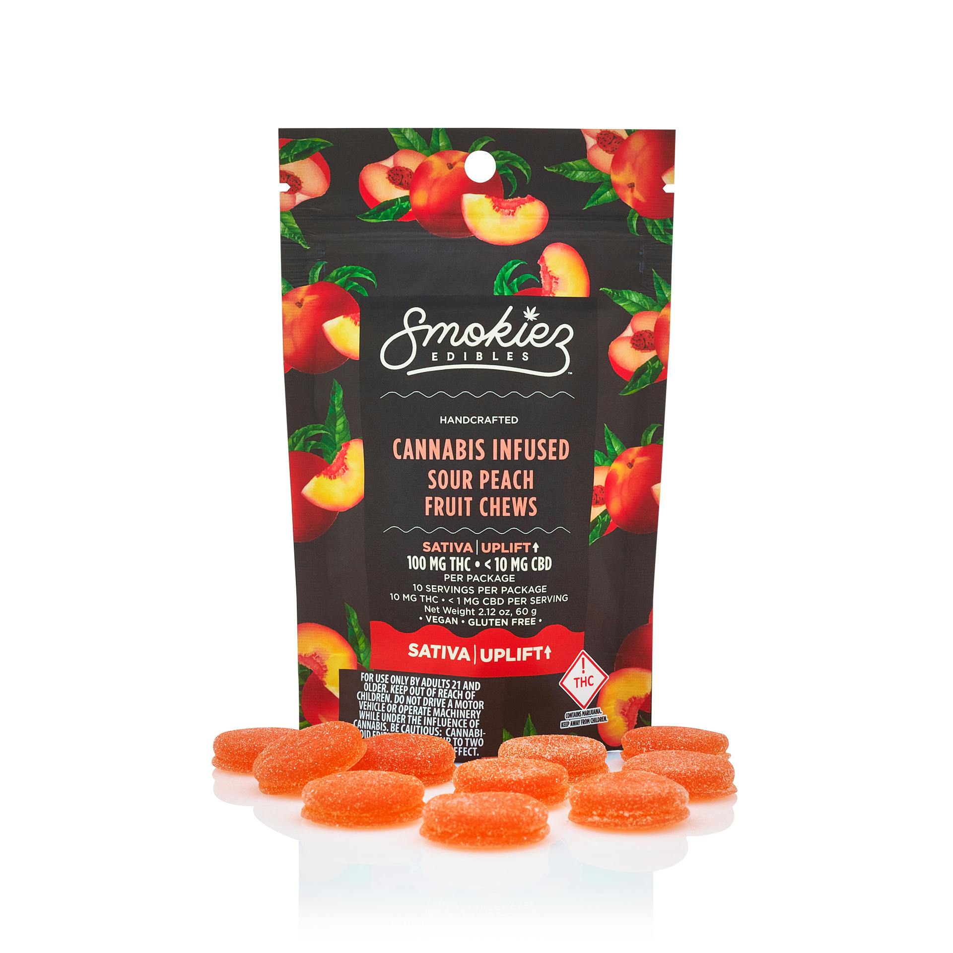 Smokiez | 100mg THC Gummy | Sour Peach