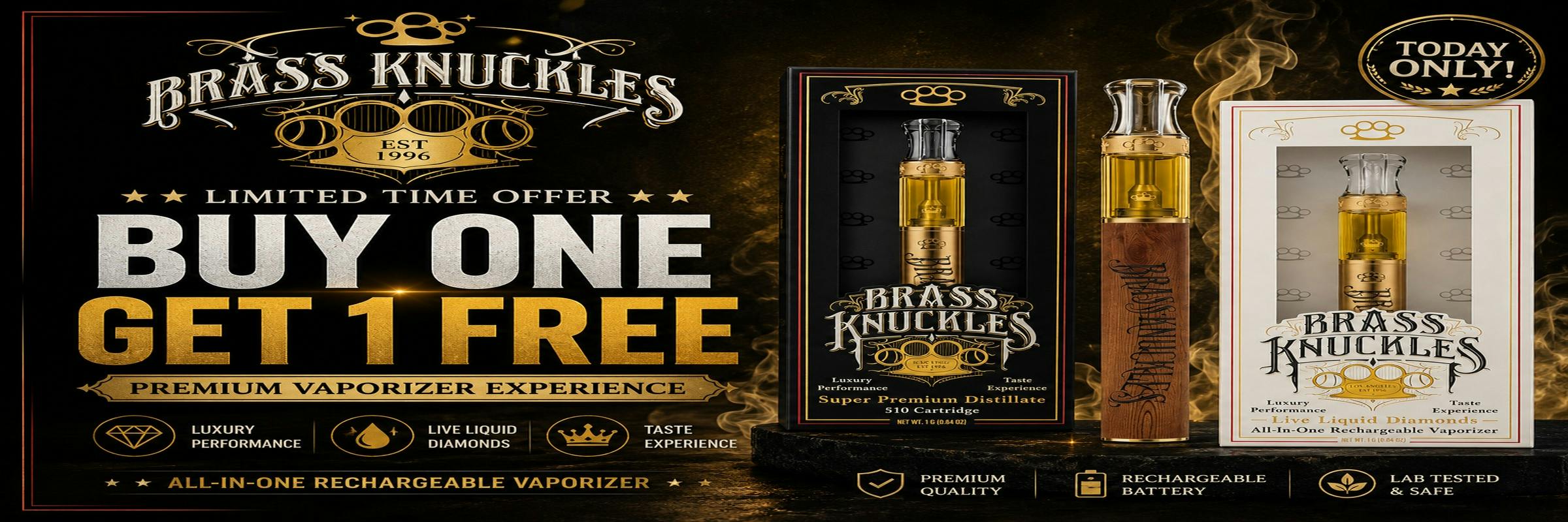 Brass Knuckles vape Buy one Get one Free 