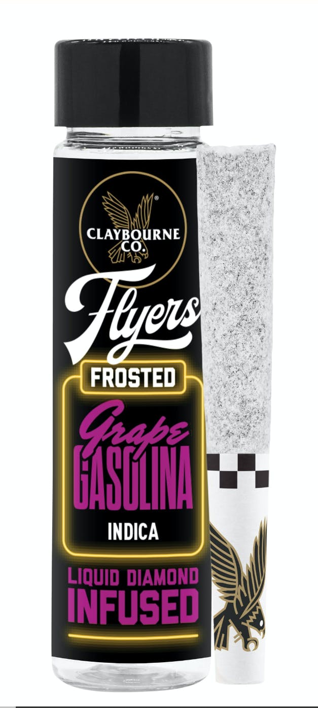 GRAPE GASOLINA LIQUID DIAMOND INFUSED THCa DUSTED 2PK PREROLLS